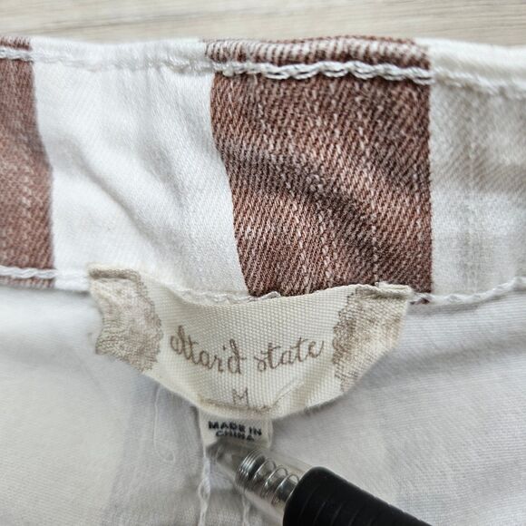 Altar'd State Womens White Stripe Denim Shorts Medium - Picture 5 of 6